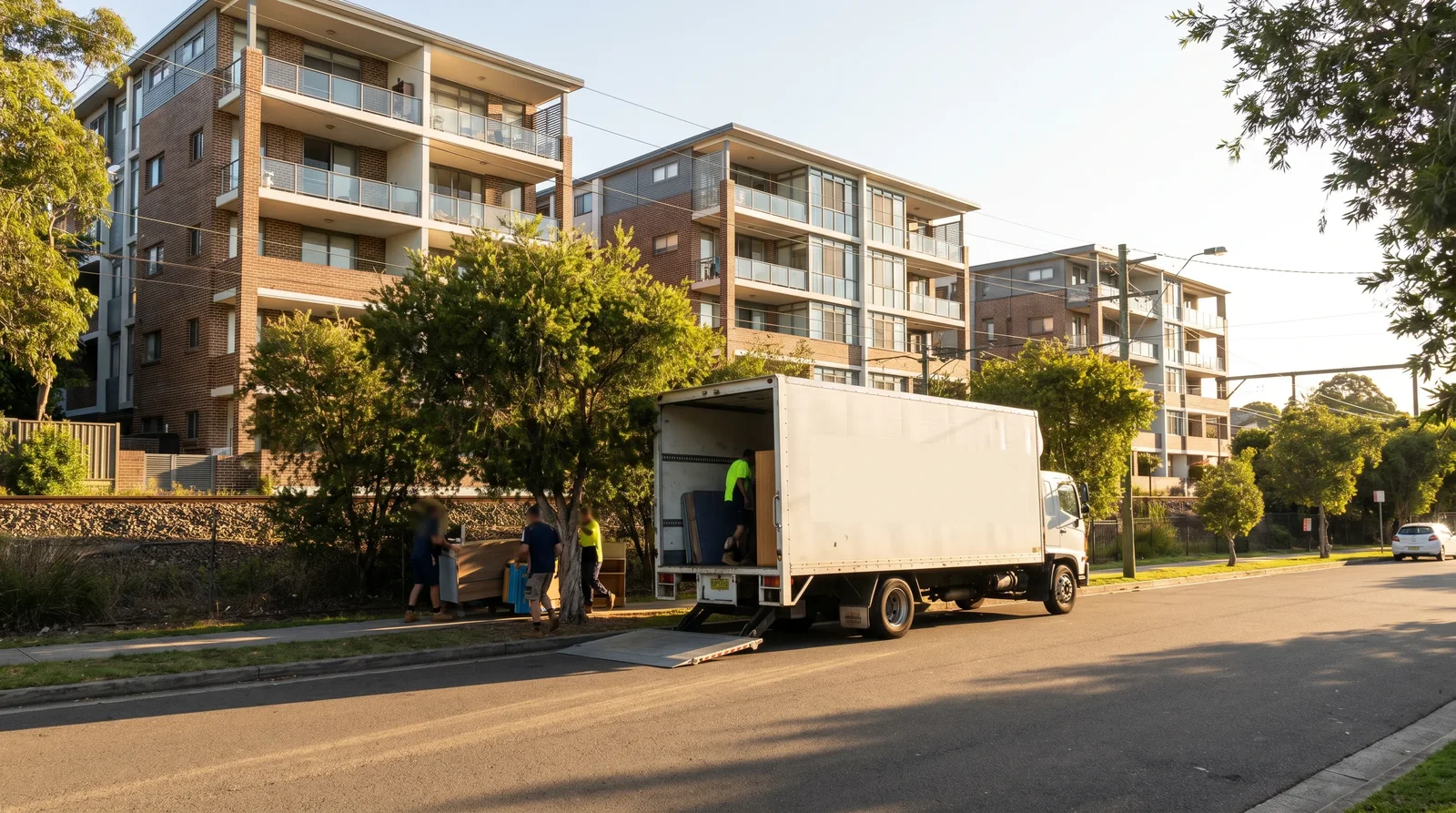 Removalists at work on a street in Kirrawee