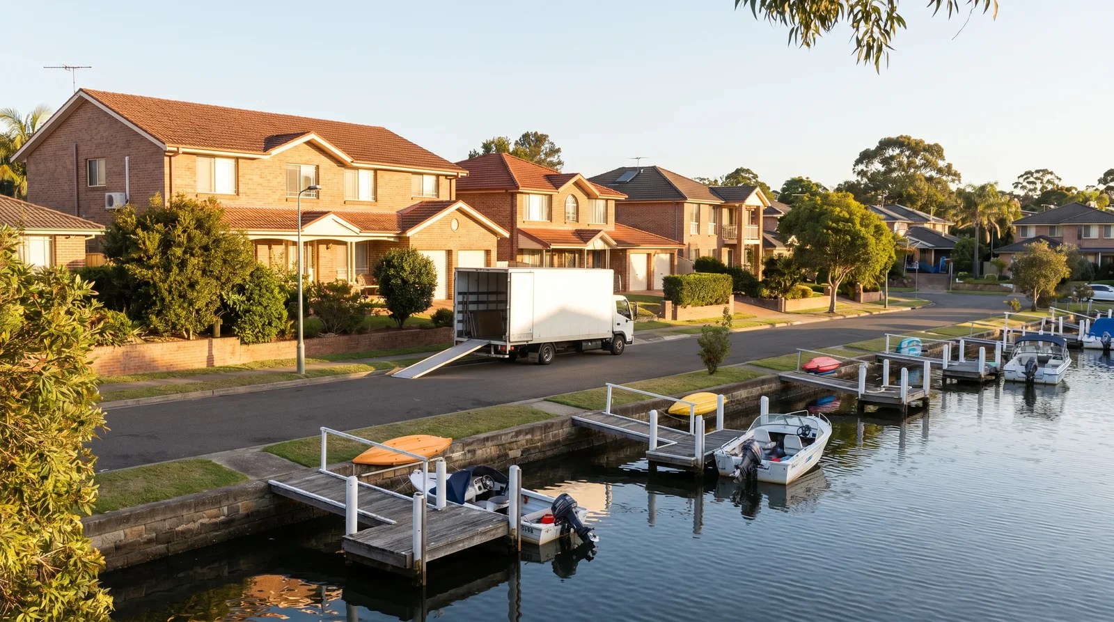Removalists at work on a street in Sylvania